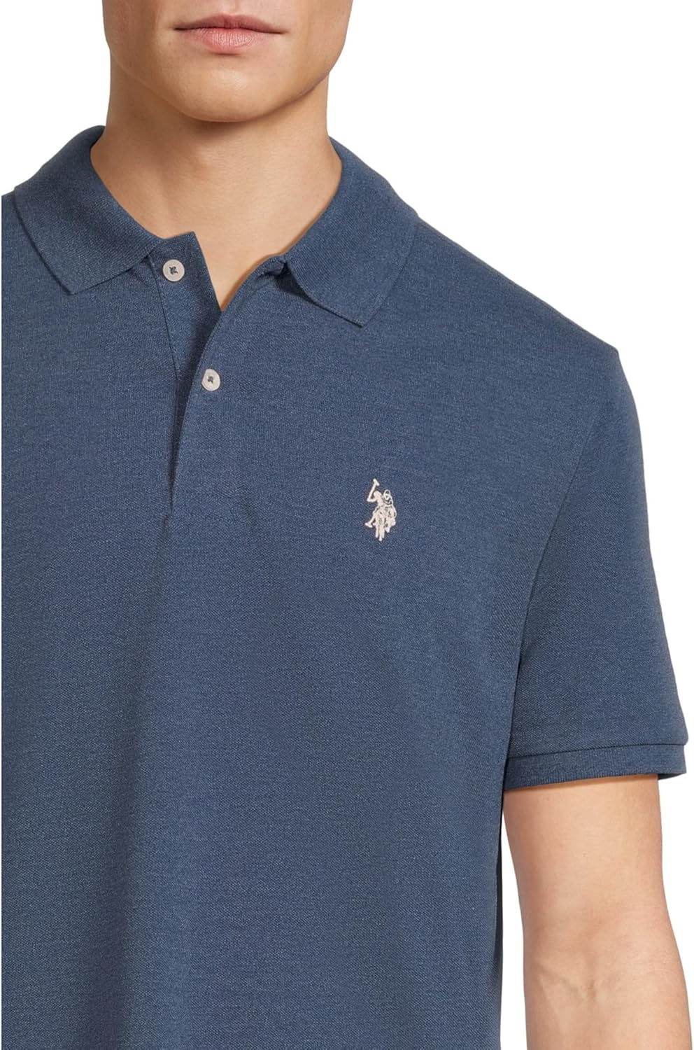 U.S. Polo Assn. Men's Classic Polo Shirt, Two-Button Closure Pique Polo Shirt, Summer Fashion