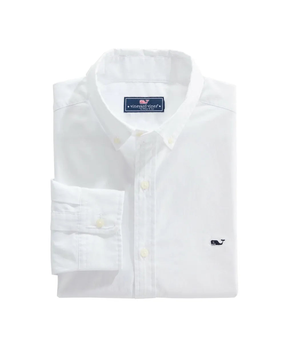 Vineyard Vines classic whale shirt solid poplin whale shirt