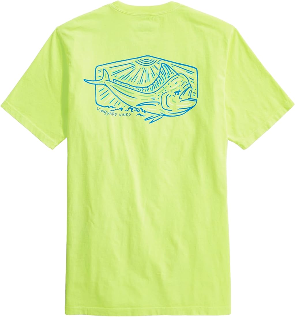 Vineyard Vines Men's Short-Sleeve Garment Dyed Mahi Crest Tee