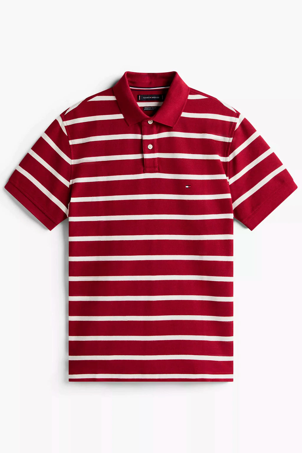 Tommy Hilfiger-Regular Fit Stripe Wicking Polo