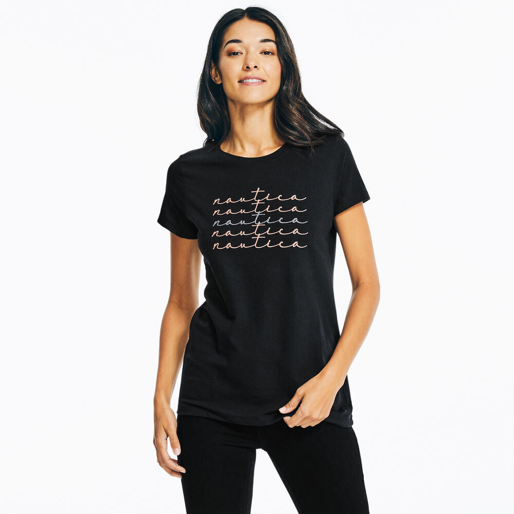 Nautica Glitter Graphic T-Shirt