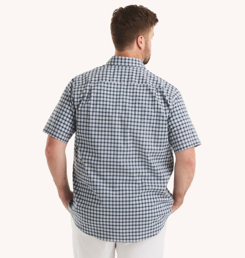 Nautica Big & Tall Plaid Short-Sleeve Shirt