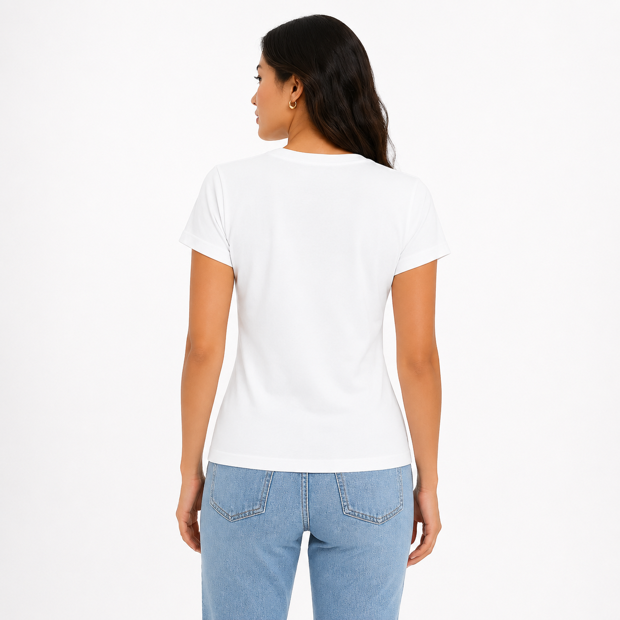 Tommy Hilfiger T-Shirt Heritage con cuello de pico Blanco Women’s