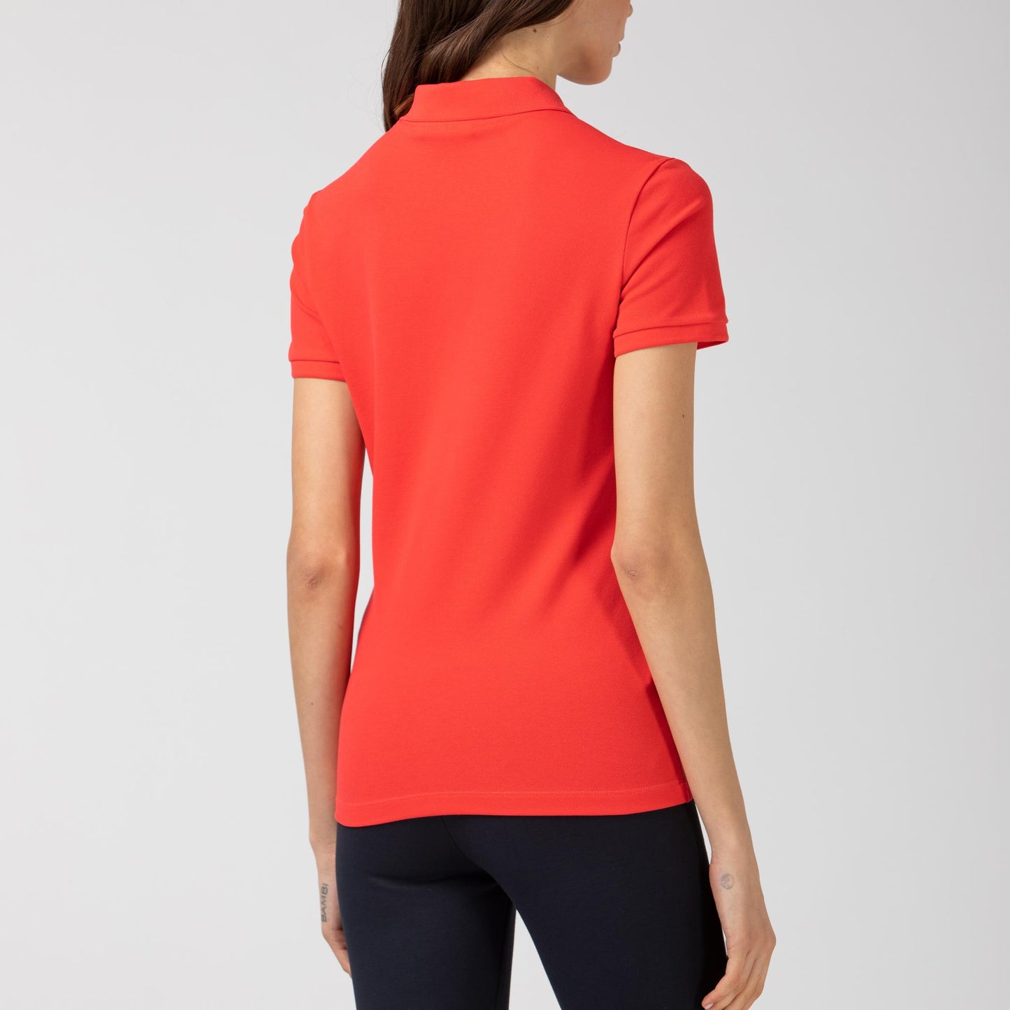 Lacoste Women's Stretch Cotton Piqué Polo Red Shirt