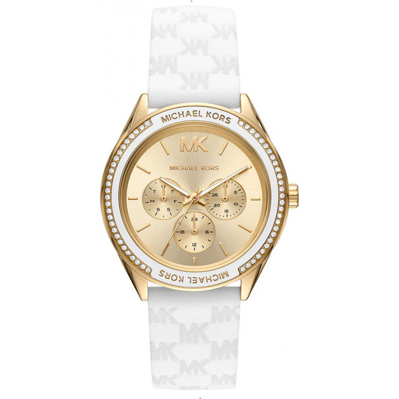 Michael Kors Oversized Hadyn Pavé Gold-Tone Watch
