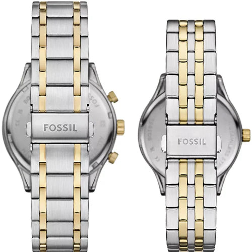 Fossil Fenmote Blue Dial Pair Set