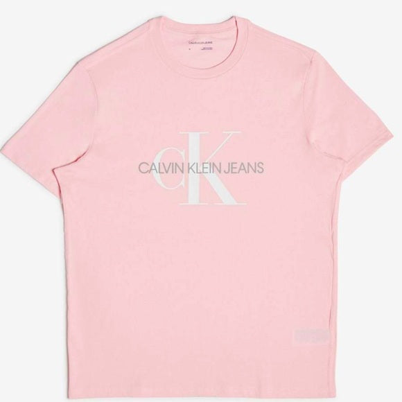 Calvin Klein Pink Regular Fit Cotton Chenille Monologo T-Shirt