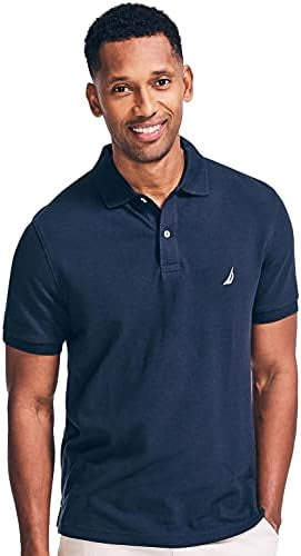 Nautica mens Classic Fit Short Sleeve Solid Soft Cotton Polo Shirt Polo Shirt