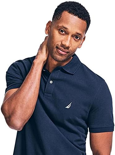 Nautica mens Classic Fit Short Sleeve Solid Soft Cotton Polo Shirt Polo Shirt