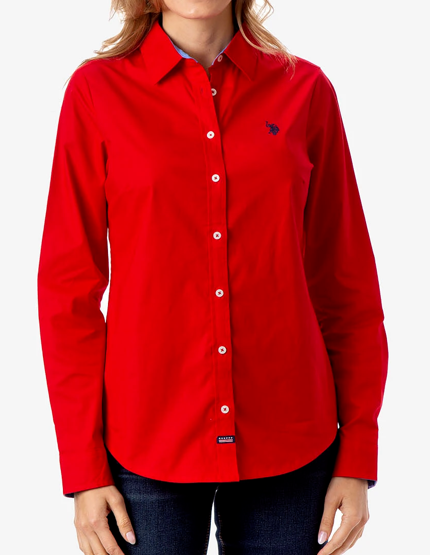 U.S. Polo Assn. Women's Mint Long Sleeve Basic Shirt