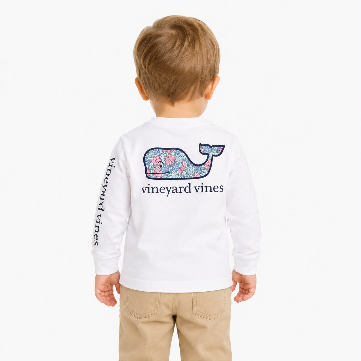 Vineyard Long-sleeved t-shirt with pocket and vintage whale
