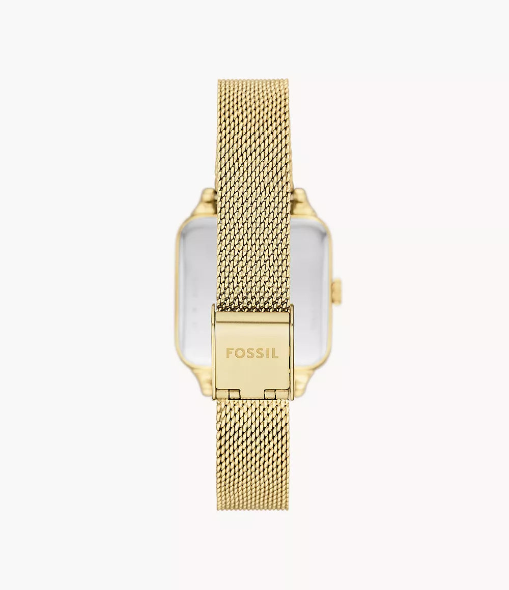 Fossil Colleen Three-Hand Gold-Tone Stainless Steel Mesh Watch