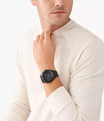 Fossil Privateer Chronograph Black Stainless Steel Watch