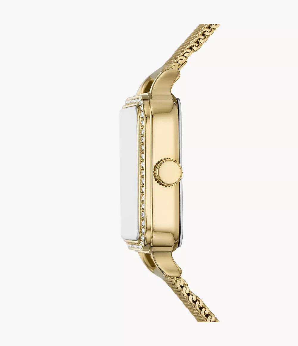 Fossil Colleen Three-Hand Gold-Tone Stainless Steel Mesh Watch