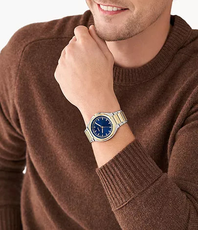 Fossil Evanston Solar-Powered Two-Tone Stainless Steel Watch