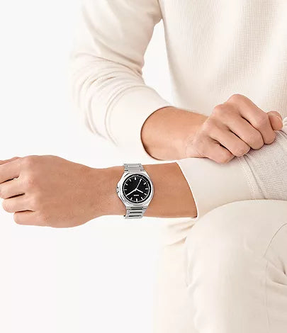 Fossil Evanston Solar-Powered Stainless Steel Watch