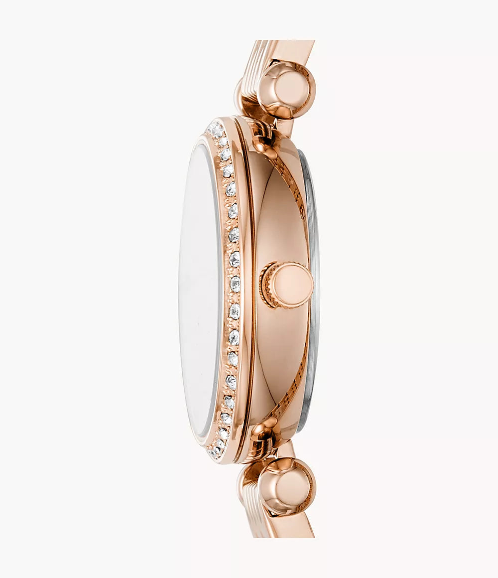 Fossil Tillie Mini Three-Hand Rose Gold-Tone Stainless Steel Watch
