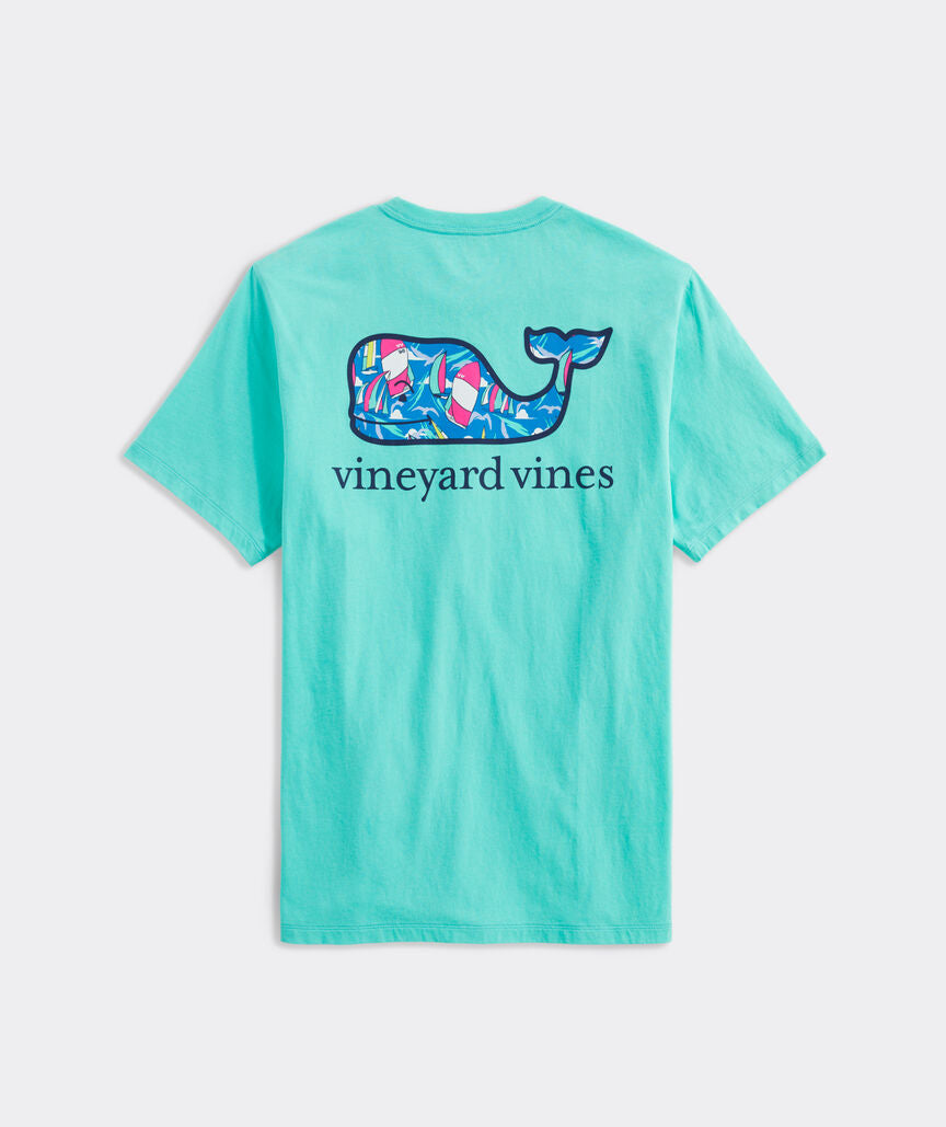 Vineyard Vines Sailing Whale Fill Short-Sleeve Pocket Tee