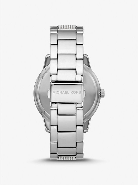 Michel Kors Oversized Tibby Pavé Silver-Tone Watch