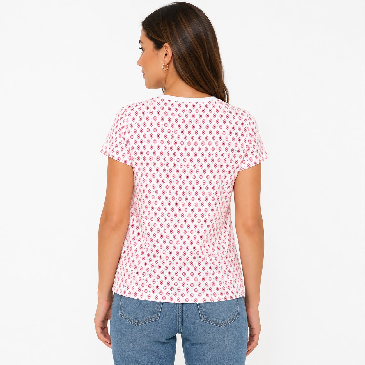Style & Co Women's Printed Pima Cotton Boat-Neck Top