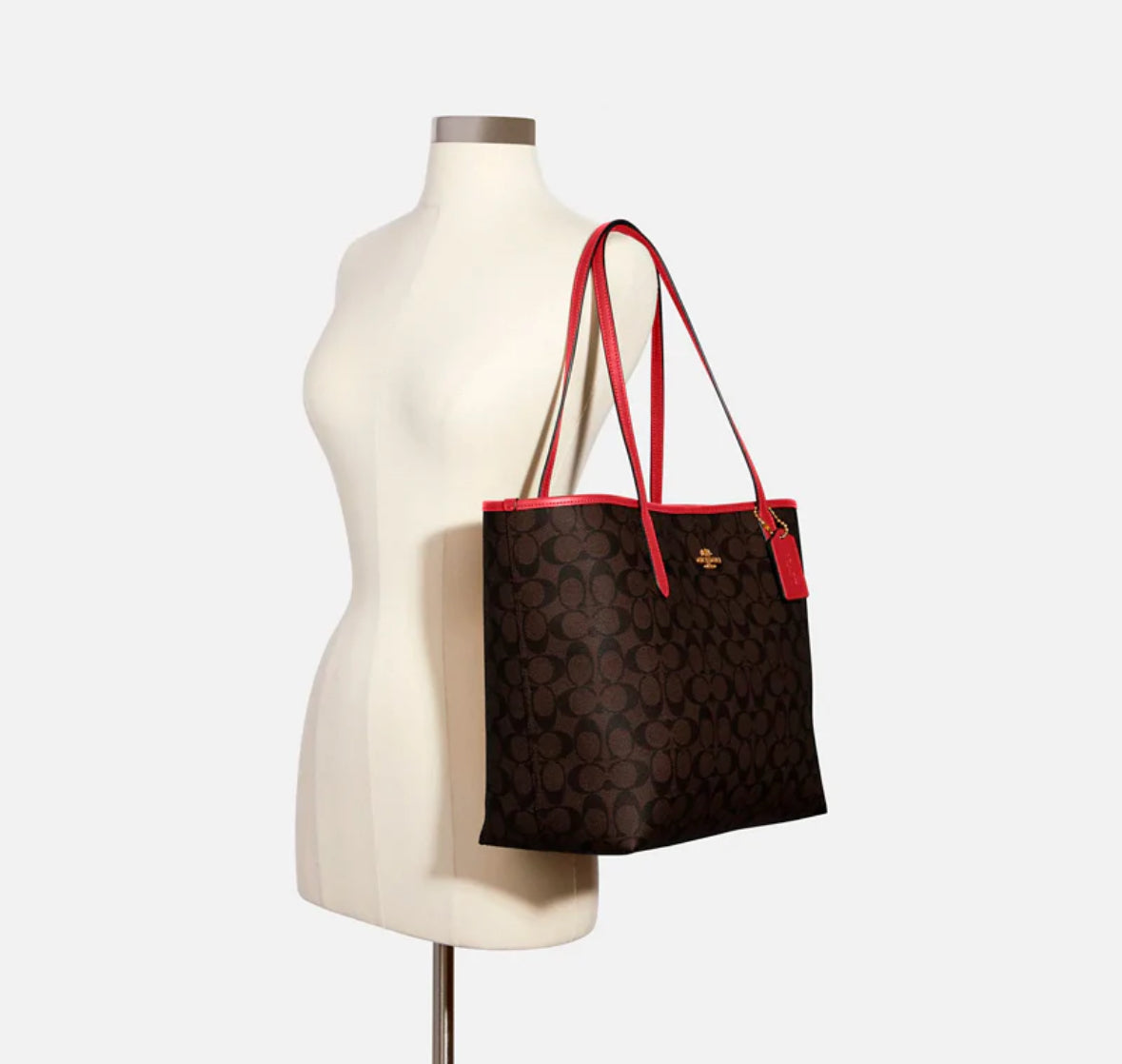 Coach City Tote in Signature Canvas Shoulder Bag