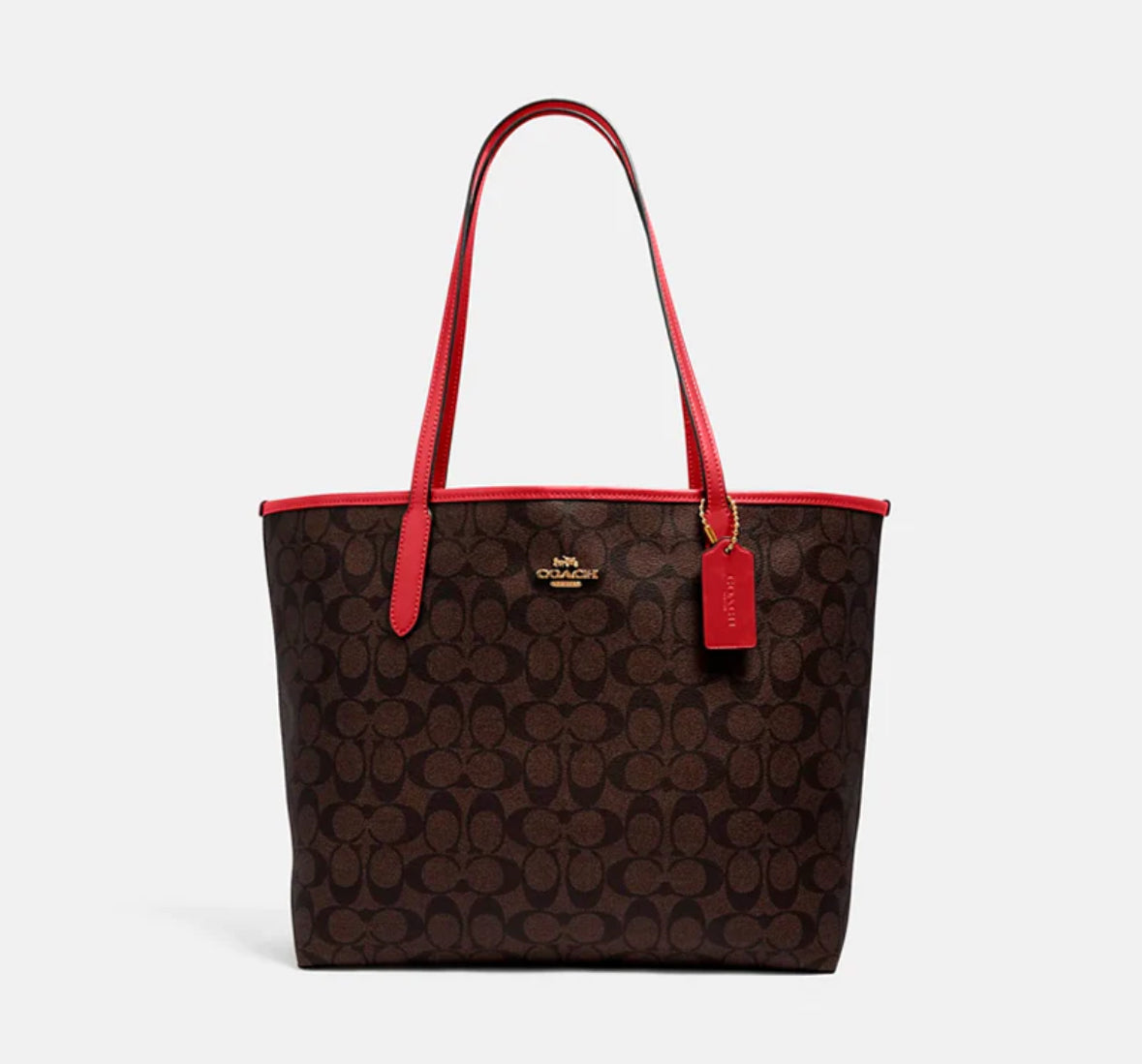 Coach City Tote in Signature Canvas Shoulder Bag
