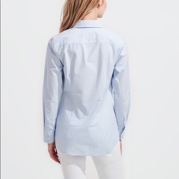 Vineyard Vines Striped Chilmark Women’s Classic Botton Down Marlin Shirt