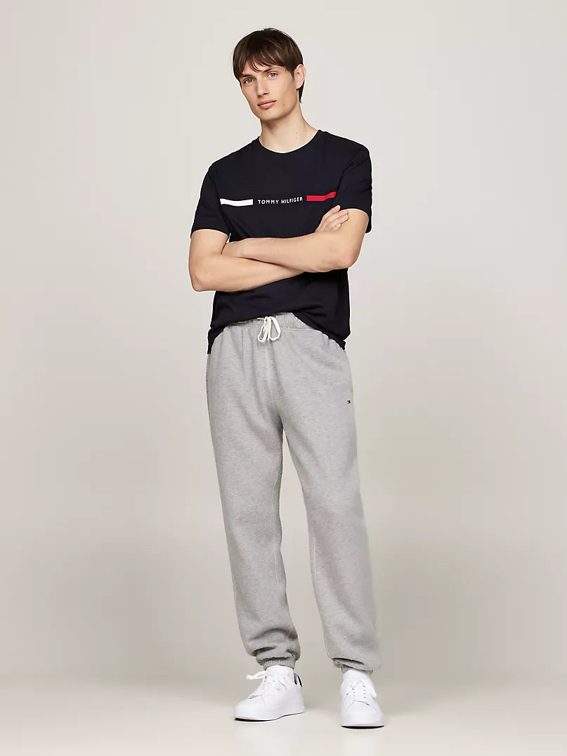 Tommy Ribbed Inset Logo T-Shirt
