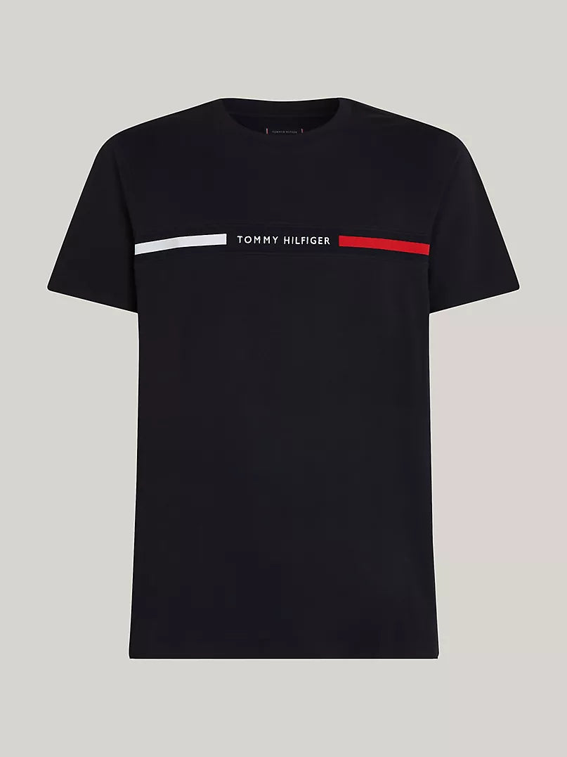 Tommy Ribbed Inset Logo T-Shirt