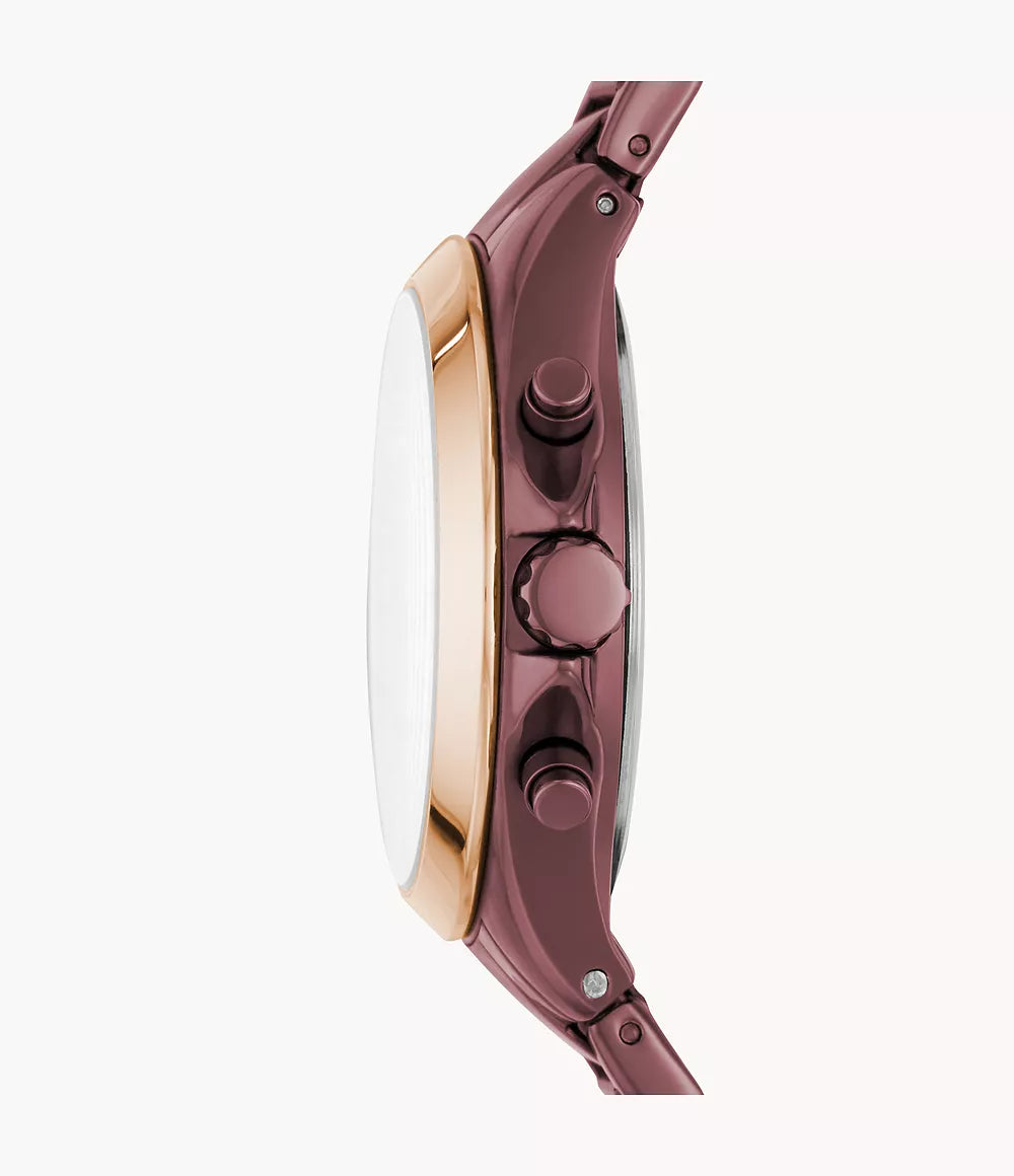 Fossil Modern Courier Midsize Chronograph Wine Stainless Steel Watch