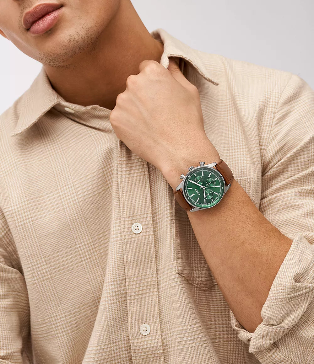 Fossil Sullivan Multifunction Brown LiteHide Leather Watch