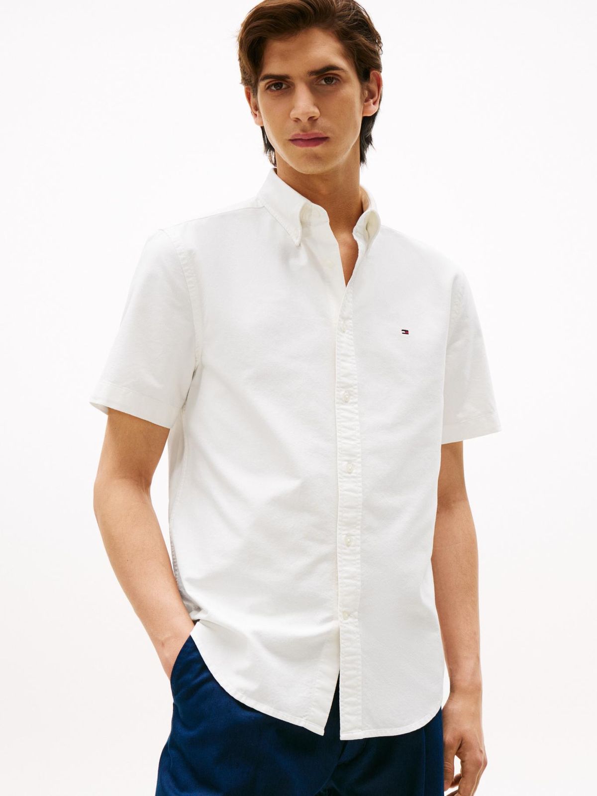 TOMMY HILFIGER CAMISA OXFORD DE MANGA CORTA