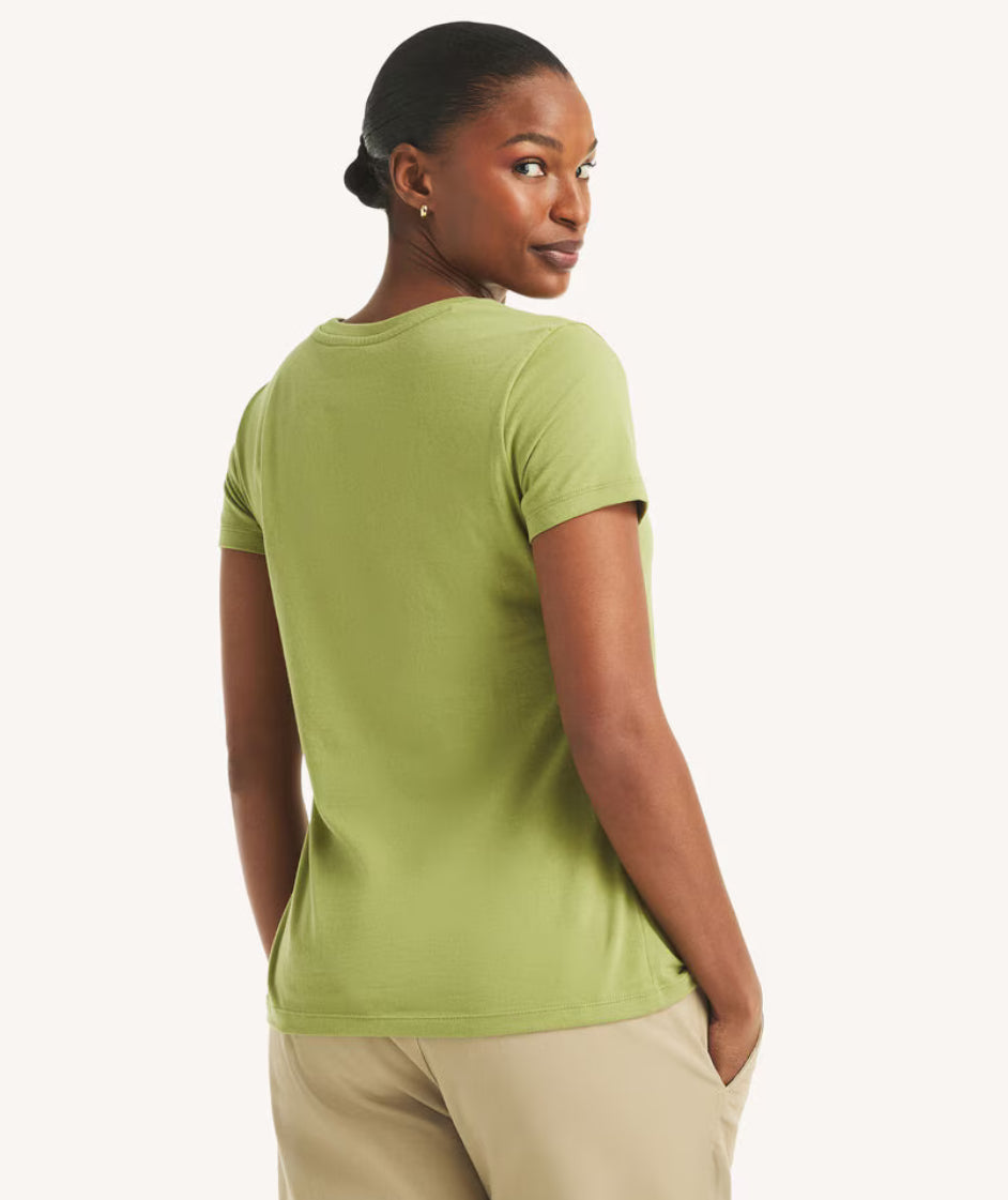 Nautica Floral Anchor Beaded Graphic T-Shirt