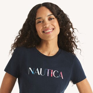 Náutica Glitter Logo Graphic T-Shirt