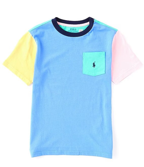 Polo Ralph Lauren Big Boys Short Sleeve Color Block Tee