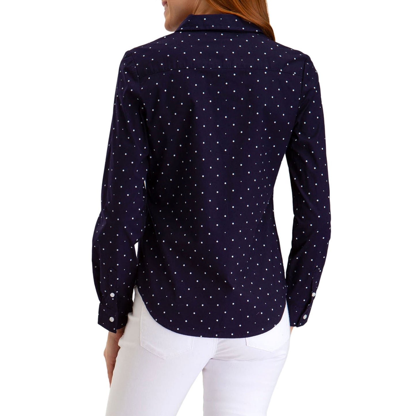 US Polo Assn. Women's Polka Dot Stretch Poplin