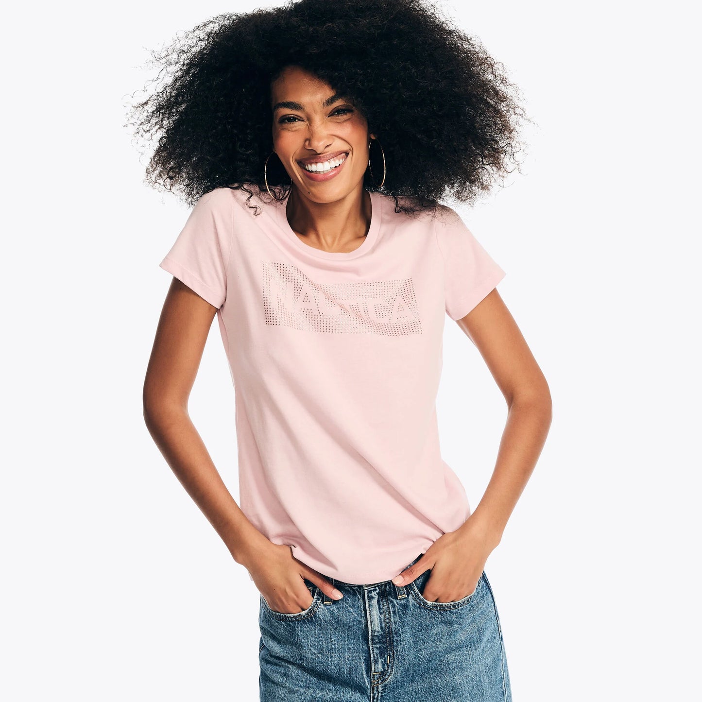 Náutica Sustainably Crafted Rhinestone Logo Graphic T-Shirt