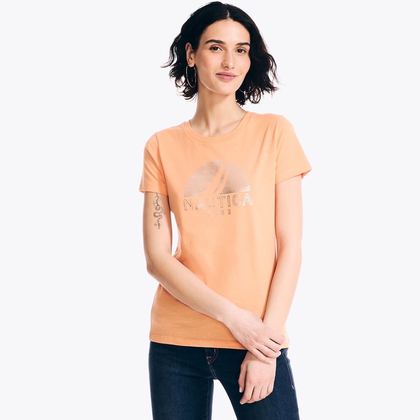 Nautica Sustainably Crafted Foil Logo Graphic T-Shirt