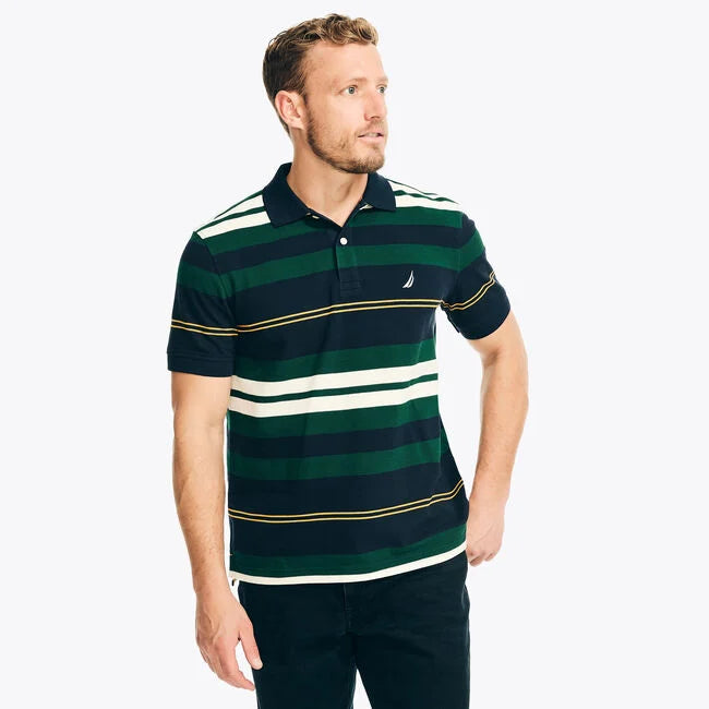 Nautica Sustainably Crafted Classic Striped Polo