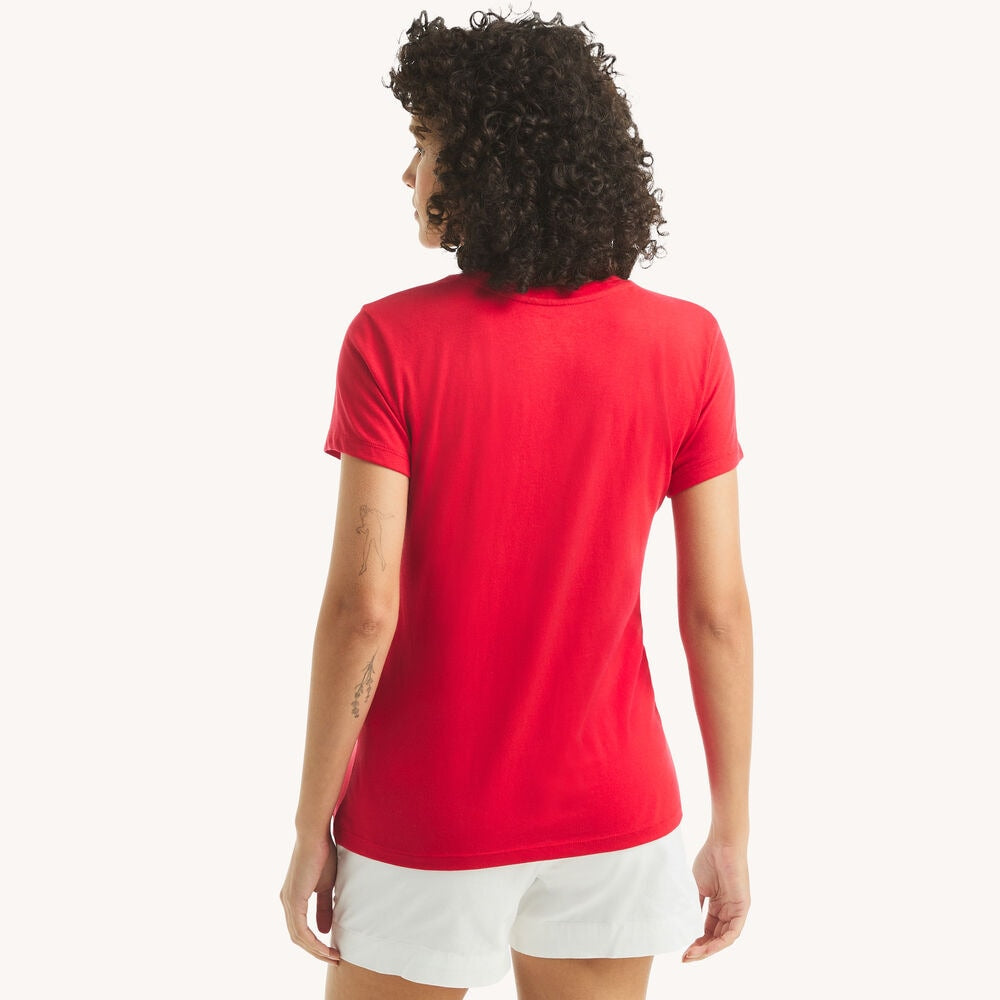 Náutica-rhinestone bright heart graphic t-shirt