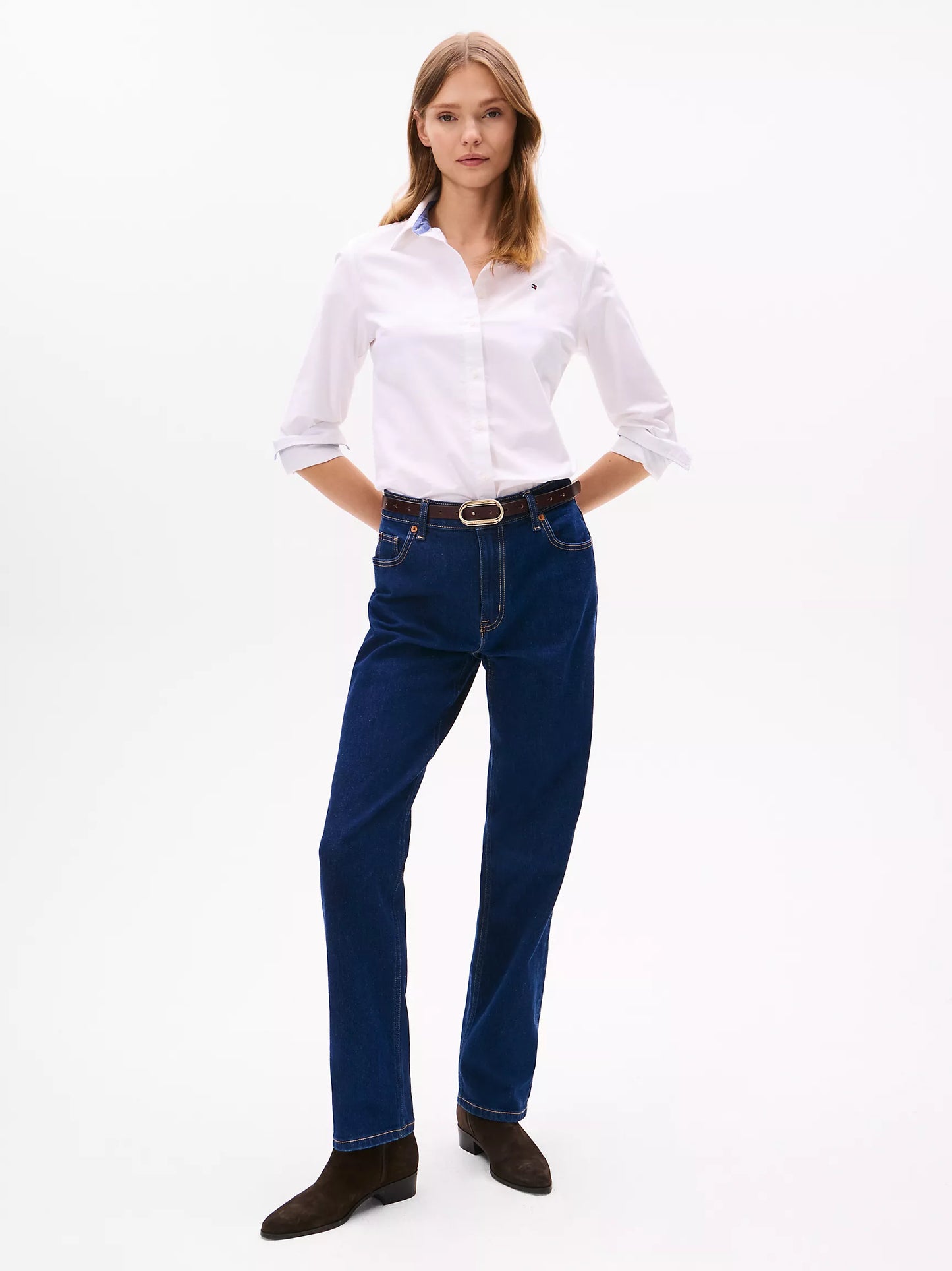 Tommy Regular Fit Solid Stretch Oxford Shirt
