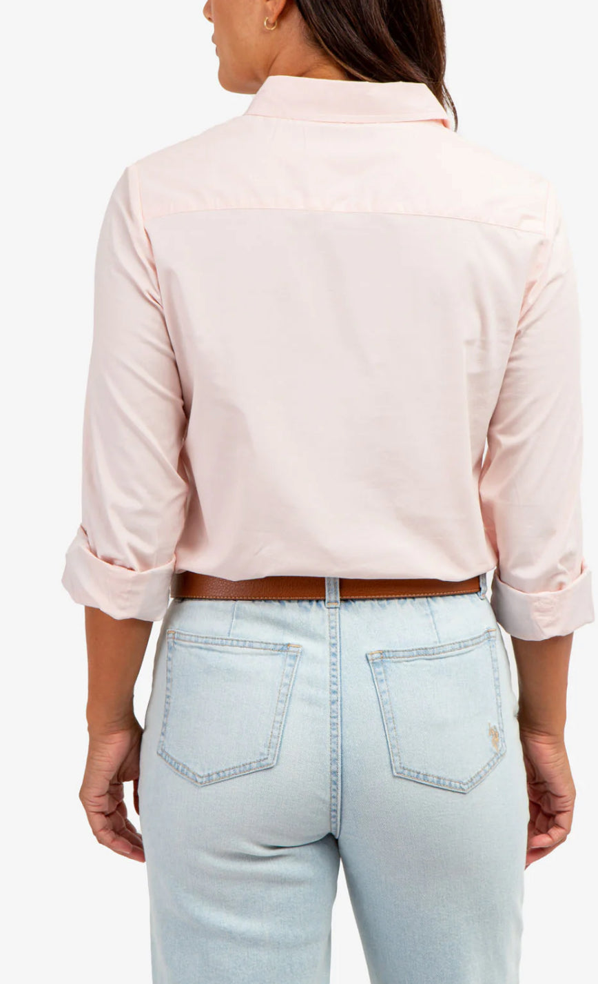 U.S Polo Assn Solid Stretch Poplin Shirt