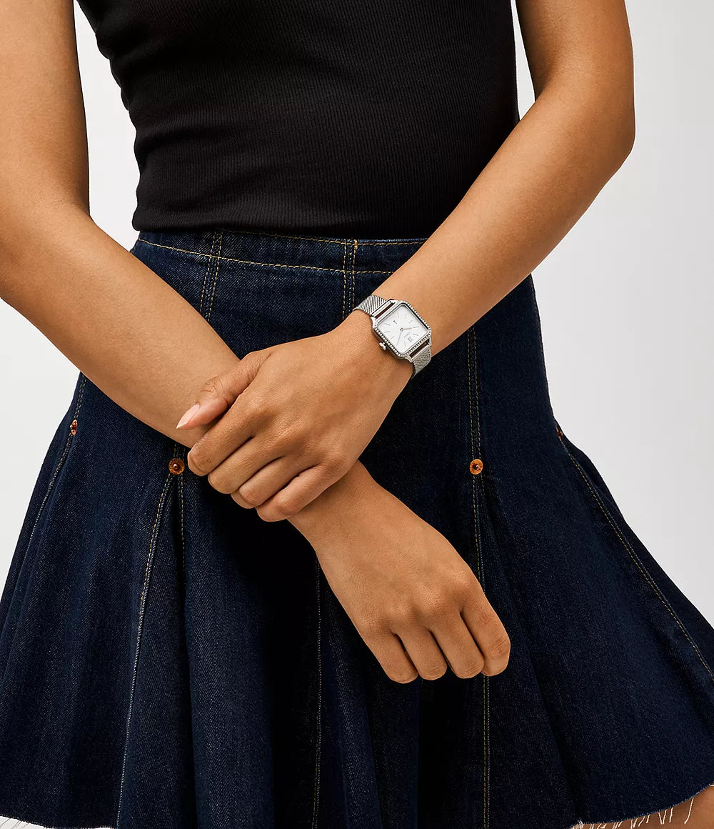 Fossil Colleen Three-Hand Stainless Steel Mesh Watch