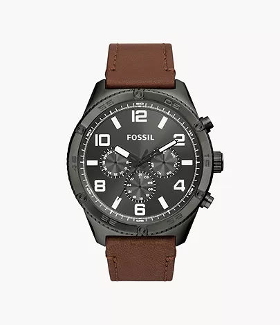 Fossil Brox Multifunction Brown Leather Watch