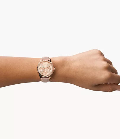 Fossil Rye Multifunction Nude Leather Watch