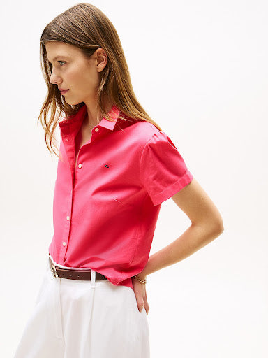 Tommy Hilfiger-Camisa Oxford de manga corta