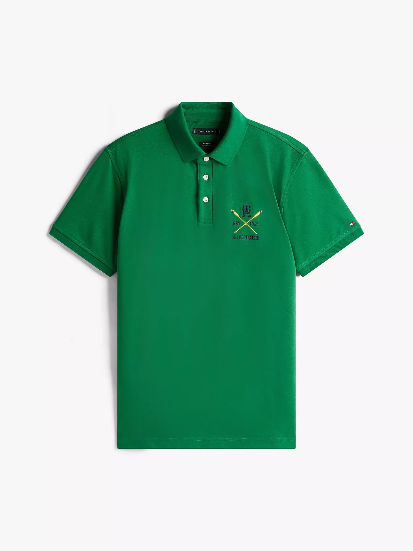 Tommy Hilfige-Regular Fit Embroidered Stripe Polo