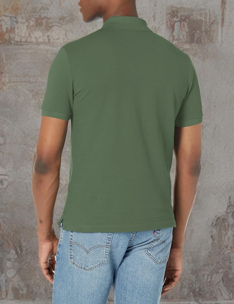 Lacoste - Camisa tipo polo para hombre, slim fit, de piqué, manga corta