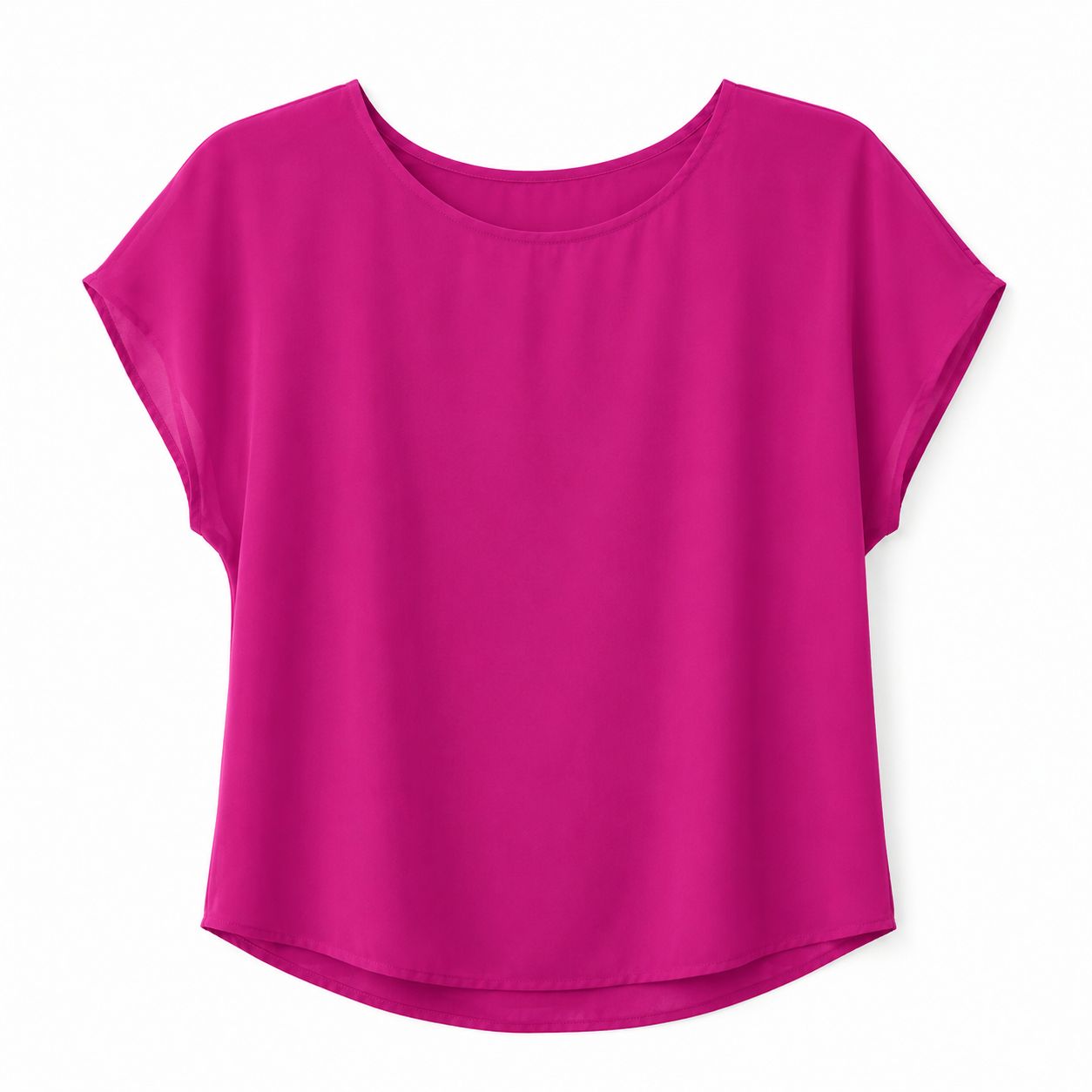 Agaci pink short-sleeved blouse with rhinestone details on the neck and shoulders