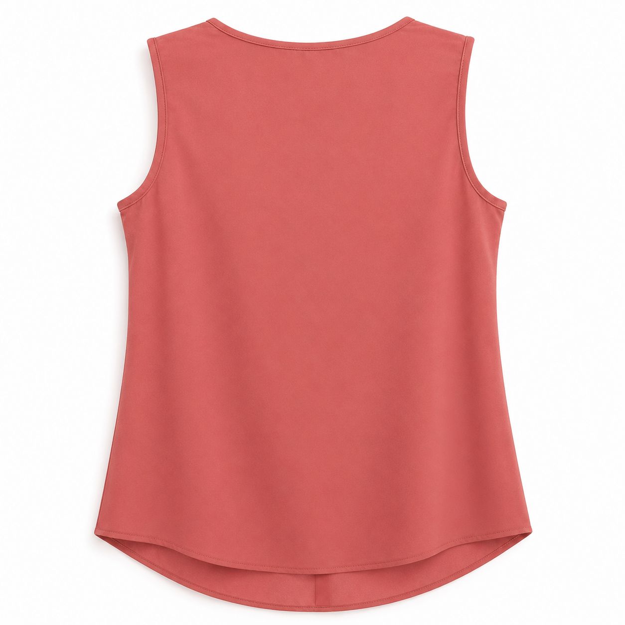 Calvin Klein blouse stands out for its sleeveless feminine design